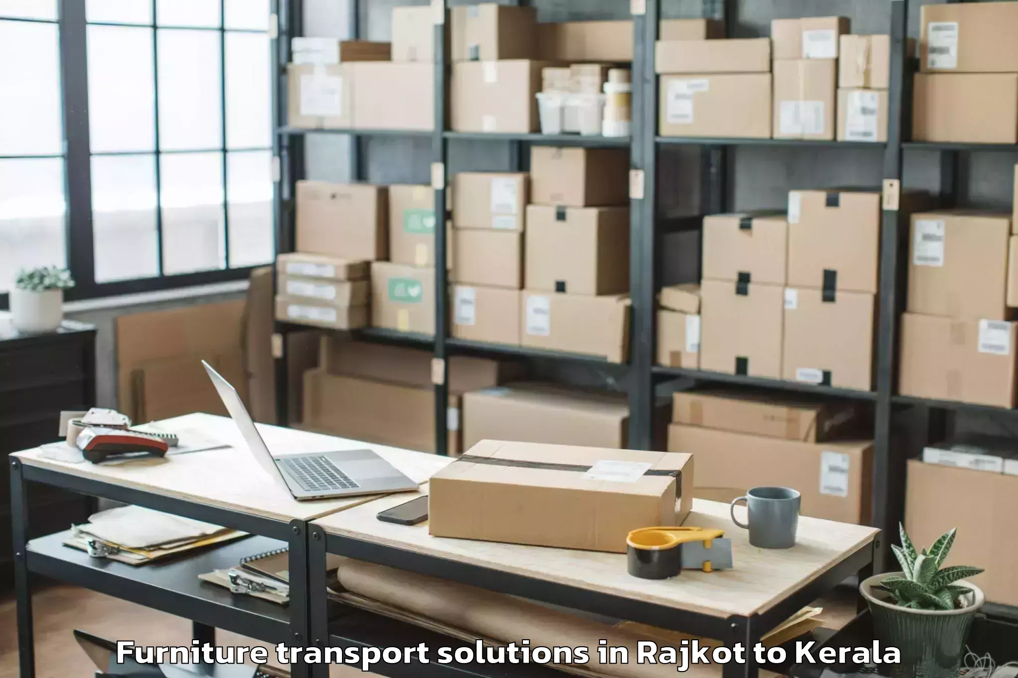 Top Rajkot to Perambra Furniture Transport Solutions Available